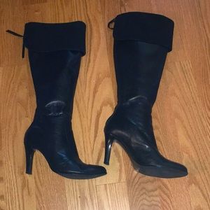 Ralph Lauren black heeled boots sz 7.5